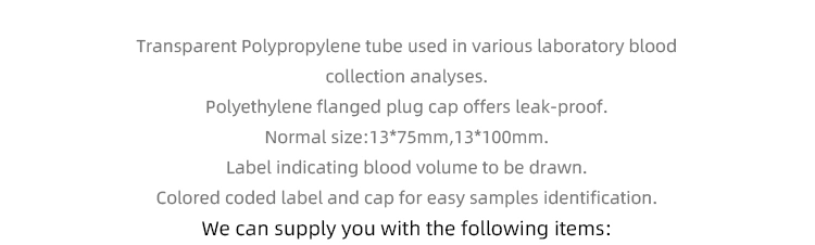 High Quality Vacuum Blood Collection Tube ESR Glass Blood Test Tubes