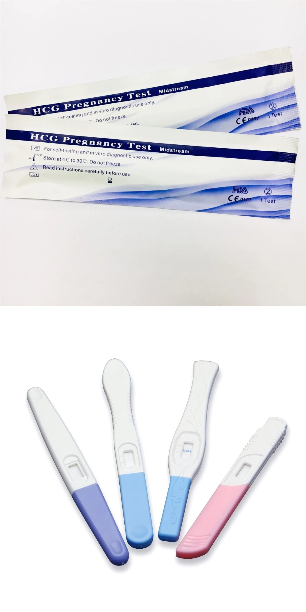 CE FDA/510K Mdsap Approval OEM Medical Supply David One Step Rapid Pregnancy Test
