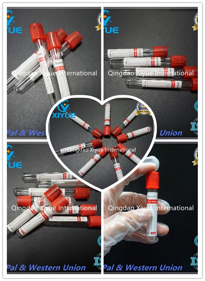 Disposable Vacuum Blood Collection Plain Tube with Ce &amp; ISO