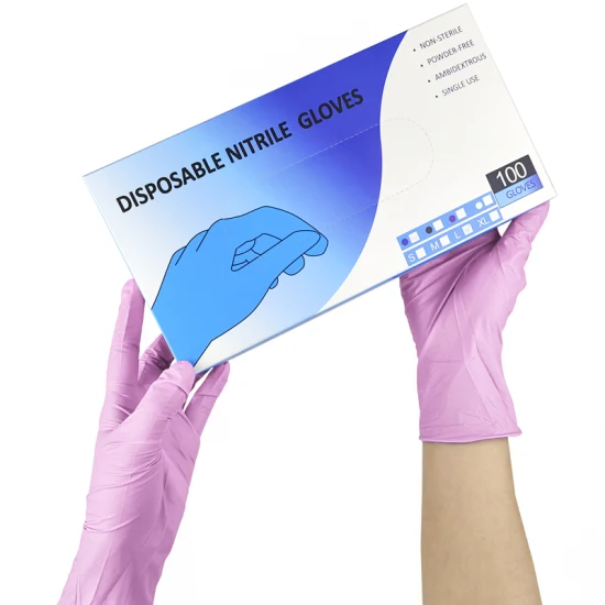 CE FDA Gloves Disposable Powder-Free Inspection Anti-Pollution Industrial Examination Protective Non Medical Working Blue/White/Black Nitrile Gloves